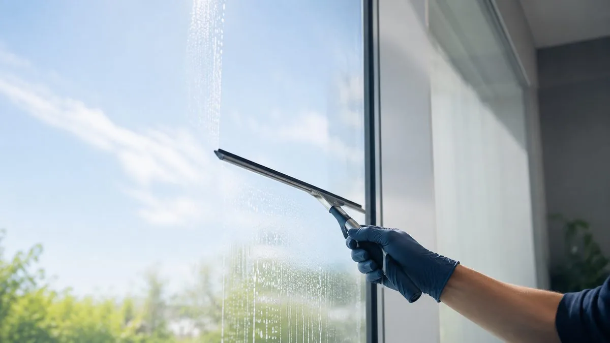 Fensterreinigung mit klarer Aussicht